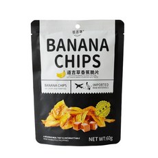 道吉草 菲律賓香蕉脆片 水果乾 進口原料 60g, 1個, 焦糖味 60g*1袋
