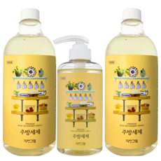 자연그램 주방세제 리필 1000ml 2개 + 본품 500ml 1개, 1세트