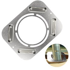 AYAMAYA DIY 핫 스토브 잭 - 캔버스 벨 유르트 텐트용 15.2cm(6인치) 굴뚝 구멍이 있는 스테인리스 스틸 클립온 겨울 캠핑용 내화성 텐트 프로텍터 283608