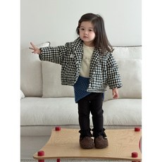 圖蘭卡 兒童棉衣外套 女童格子韓版冬季新款