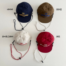 우리카롱이네 아동용 남아여아 바람막이스트링볼캡 러닝모자