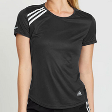 adidas 愛迪達 女款Run It三條紋短袖T恤