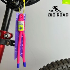 自行車熒光繩反光飄帶掛件夜騎小布Brompton山地公路車通用配件, 粉色+紫飄帶【送彩色鋼絲圈】, 1個