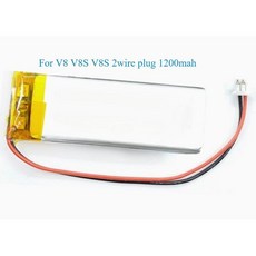 Vimoto 헬멧 헤드폰 배터리 용량 V1 V3 V5 V5S V6 V8 V9 V8S V9S V9X 에 적합 300mAh 700mAh 1200mah, V8 V8S V8S 2wire plu, 1개