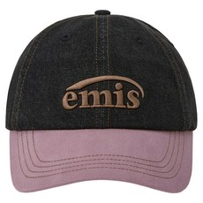 Emis 男女通用款水洗丹寧字母棒球帽