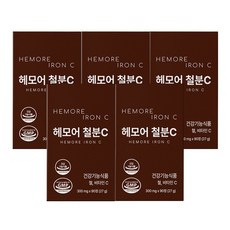 여성 남성 철분제 철분 영양제, 90정, 5박스