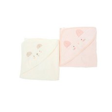 곰고 무연사 목욕타올 AZA-10911, 핑크