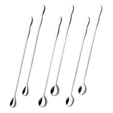 VYNFLICK 아이스 티 스푼 긴 손잡이: 6피스 스테인리스 스틸 커피 아이스크림 티스푼 32.6cm(12.6인치) 칵테일 믹싱 젓개 디저트, VYNFLICK 아이스 티 스푼 긴 손잡이: 6피스 스