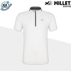 밀레 밀레 MILLET 냉감 기능성 남성 루르드 반팔 집업 티셔츠 라이트그레이_CA