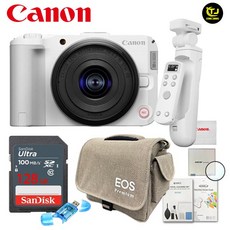 캐논 정품 EOS R50 V 14-30mm KIT / 아이리버 슈팅그립 패키지 8종세트 / 128G+슈팅그립+MCUV필터 / TJ, 화이트