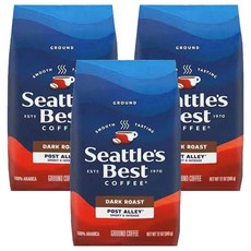 Nestle 네스프레소 시애틀스베스트 다크 로스트 그라운드 커피, 340g, 3개, 분쇄커피