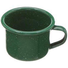 GSI 에나멜 스틸 아웃도어 118.3ml4온스 컵 그린 2994166, 초록색, 1개