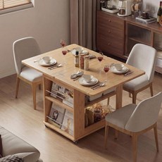 YQJJGL 바퀴가 달린 접이식 커피 테이블 원목 커피 테이블 세련된 2단 디자인 거실용 월넛 숨겨진 보관함, 천연