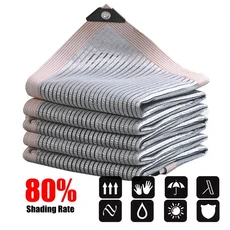 75% 알루미늄 호일 차양 그물 메쉬 정원 반사 돛 다육 커버, 03 4mx7m, 01 China Mainland, 01 75 Shading