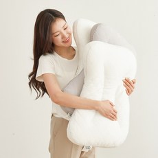 루나앤슬립 기능성 경추지지 메모리폼 큐브 숙면베개 1개+1개 화이트