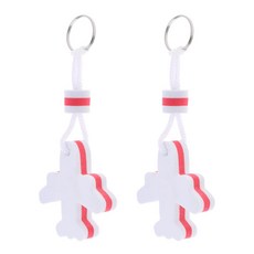 shangren 2 비행기 모양의 부동 열쇠 고리 부력 열쇠 고리 해양 보트 항해 플로트 참신 키 체인 2 개 세트, EVA, 화이트 2