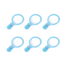 3호 링 지퍼 슬라이더, 6개, 스카이