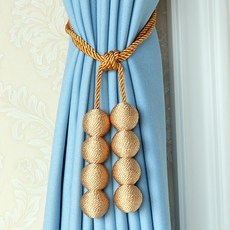 자석 커튼 스트랩 모던 심플 커튼 끈 스트랩 걸이 볼 스트랩 크리에이티브 커튼 버클 스트랩 펀칭, 라이스 와인