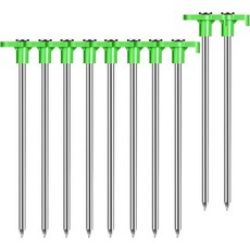 JBPZNJZ 텐트 스테이킹 헤비 듀티 캠핑 7인치약 18cm 10개 녹슬지 않는 금속 못 접지 필수품 액세서리 오렌지, Grass Green