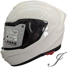 M2R F-7 素色亮白全罩安全帽 鴨尾擾流 眼鏡溝設計, M(57~58cm)