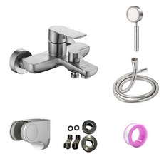 淼瀅精品衛浴 B3056 不銹鋼沐浴水龍頭組, 1個, B3056不銹鋼沐浴龍頭(平板扭轉)高配