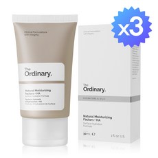 디오디너리 내추럴 모이스처라이징 팩터스 + HA 에멀젼, 30ml, 3개
