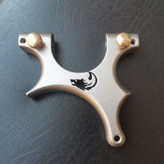 歪把子炫彩弓鈦閤金夾縫撐頭龍齒迷你小扁皮彈弓 便攜口袋弾工, 右手夾片鈦合金歪把原色, 1個