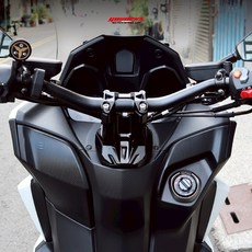 GOWORKS KYMCO ST250 粗把座 外露把冠座 加粗把手設計 提升操控性, 紅色,黑色, 1個