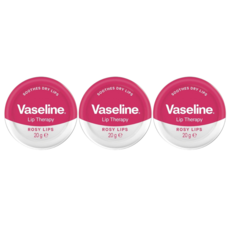 미국직구 Vaseline 바셀린 립 테라피 로지 립스 립밤 17g, 20g, 3개