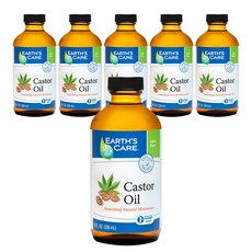 Earths Care 100% 퓨어 캐스터 오일, 236ml, 6개