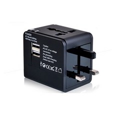 旅行萬國轉接頭 雙孔USB充電器, 詳見包裝, 詳見包裝, 詳見包裝