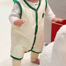 슈슈페 리틀버디 슬리핑 겨울 가을 사계절 삼중직 실내 수면조끼 리틀 클로버