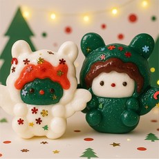 토이랄라(1+1) 크리스마스 토끼 말랑이 찐득이 모찌, 랜덤