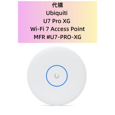 Ubiquiti U7 Pro XG Wi-Fi 7 企業級無線基地台, 1個
