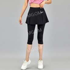 플리츠 레깅스 스커트 빅사이즈 운동복 배드민턴복 속건 치마바지 탁구 치마 스포츠 반바지