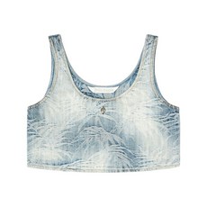 팜엔젤스 야자수 데님 탑