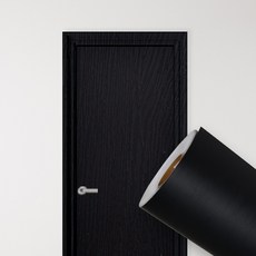 퀸하우징 방문 현관문 단색 인테리어필름 문 시트지, 19. 우드 블랙 DWQ404