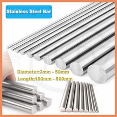 스텐환봉 스텐레스봉 스테인리스 스틸 솔리드 원형 샤프트 로드 선반 바 직경 3mm 4mm 5mm 6mm 7mm 8mm 9mm 10mm - 50mm 길이 100mm 200mm 300, [00] 100mm, [00] 3mm