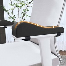 고밀도 스펀지 의자 팔걸이 쿠션 팔 책상 팔꿈치 받침 2P 데스크 받침대 커버 높이 두꺼운 사무용 게이밍, 그레이 2개