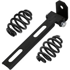 블랙 솔로 시트 스프링 3인치 할리 및 커스텀용 새틴 배럴 USA, 1개