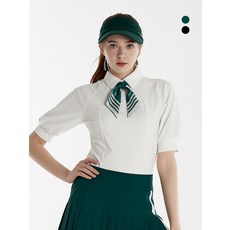 듀빅 DV 듀빅 여성 스트라이프 믹스 타이 스카프 DE1WAC612, 블랙