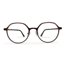 GL1988 울템 다각형 왓츠인마이백 블루라이트안경, 브라운, 1개