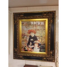 義大利絲綢畫 紅衣母女 居家裝飾 藝術掛畫 絲綢材質 精緻畫工, 1個