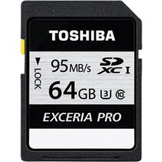 TOSHIBA SDXC 카드 64GB Class10 UHS-I U3 대응 (최대 읽기 속도 95MBs 최대 쓰기 속도 75MBs) 5년 보증 일본제 () SD-KU064G, 1개