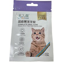 MORESON 木入森 固齒麗麗牙錠 貓咪專用 益生菌褐藻潔牙錠 口腔護理 獸醫推薦, 8.4g, 1個