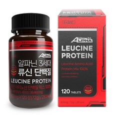 100% 알파닌 3세대 류신 근육 단백질 BCAA 보충제 wpi isp, 1개, 120정