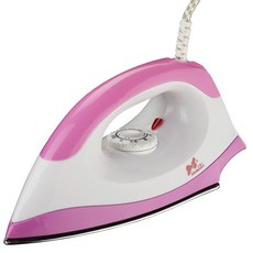 台灣出貨 110V 家用 干燙 電熨斗 燙鉆燙畫女 手工 老式 電燙斗 不加水熨斗 小燙斗 快速, 粉色不銹鋼底板【110-220】