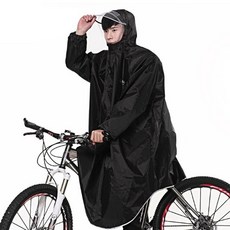 이륜차 성인용 안전 우비 오토바이우비 방수자전거우비 우천라이딩 레인코트 배달우비 라이더우비, 1개, 블랙