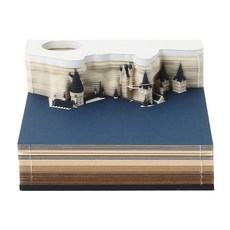 2026 크리 에이 공예 메모장 라이트 DIY 스티커 캘린더 찢은 3D 호그와트 손으로 TEAR 선물 티브 매직, B, 1개