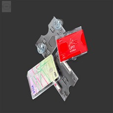 주차증케이스 차량카드홀더, 압착고무형(세로)